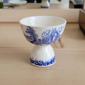 Victorian Blue & White Ice Cream Dish
